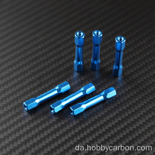 M3x5.0x5mm runde røde aluminiumsstandoffs